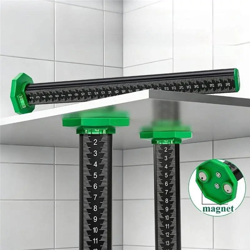 ABKW-Height Ruler 15/30Cm Magnetic Height Gauge Tile Leveling Measuring Tool Special For Household Use Contour Ruler 15Cm