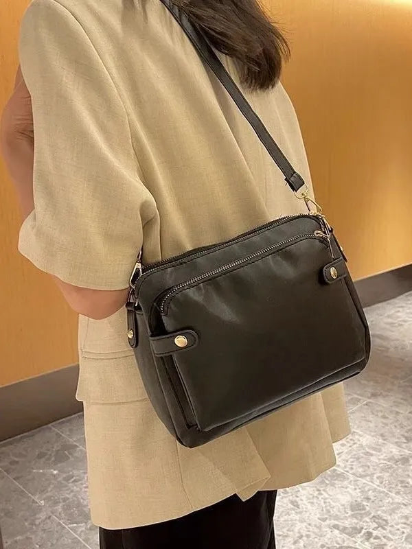 Multilayer Crossbody Messenger Bag Portable Daily Shoulder Mobile Phone Storage Clutch Pouch For Travel Shopping Daily Use