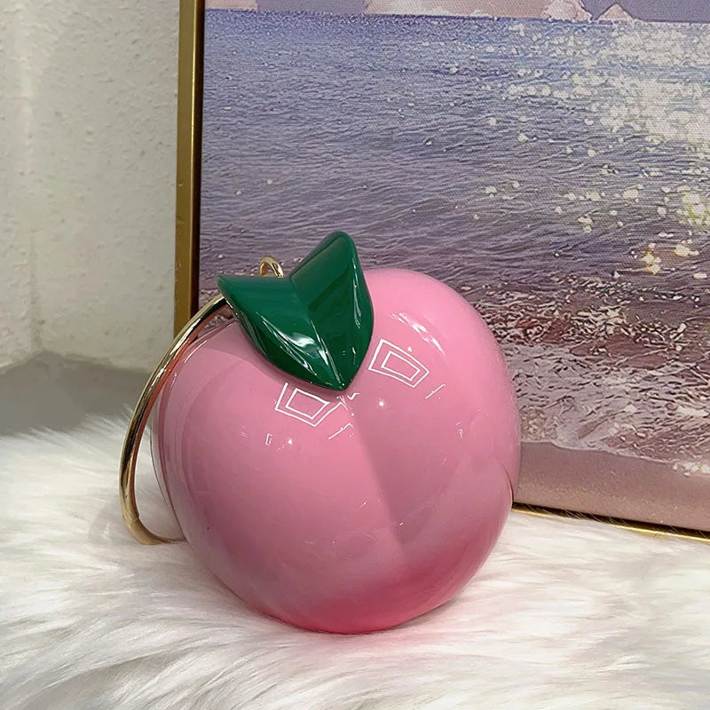Funny Peach Shaped Purses and Handbags for Women Kawaii Girls Shoulder Bag Small Crossbody Bag Cute Female Clutch Leather