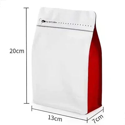 100pcs Wholesale 250g Coffee Bean Powder Bags with Valve Block Bottom 8oz Whey Protein Powder Food Packaging Food Storage Bags