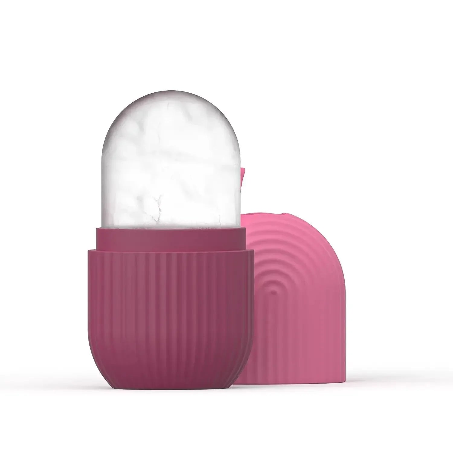1 Striped Ice Compress Roller (Face Specific) Silicone Ice Tray Beauty Lifting Ice Ball Facial Massager Contour Eye Roller Facia