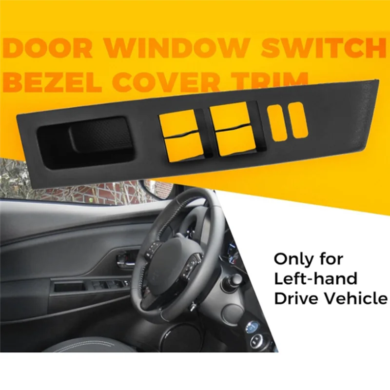 M64K-Car Front Window Switch Control Panel Cover For Toyota Yaris 2012-2014 Car Accessorie