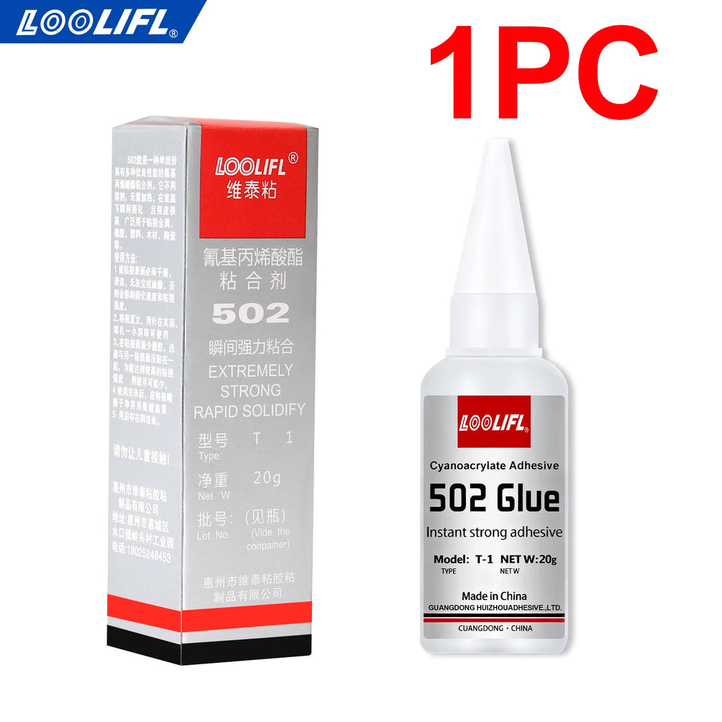 502 Instant Super Glue Transparent Fast Drying Cyanoacrylate Liquid Adhesive Universal Repair Glue for Glass Ceramic Craft