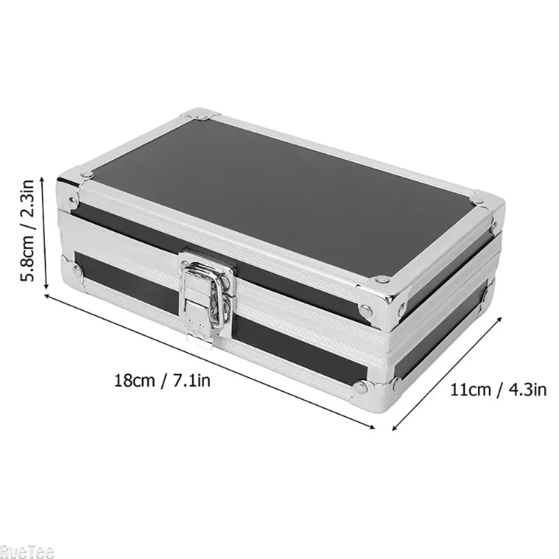 Portable Aluminum Tool Boxes Silver Metal Safety Equipment Cases Instrument Storage Case Cash Jewelry Organizers Rugged Toolbox