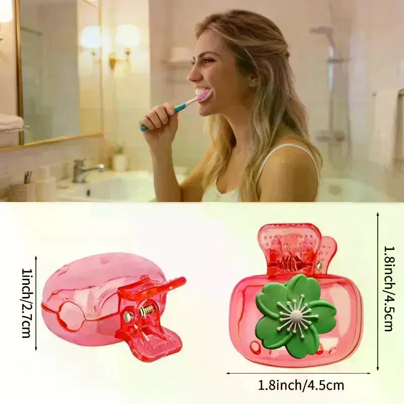 Travel Toothbrush Head Covers Toothbrush Protector Cap Brush Pod Case Protective Portable Plastic Clip For Household Travel