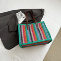 LEFTSIDE Stripe Big Straw Tote Bags for Women 2025 Y2k Fashion Summer Shoulder Bags Handbags and Purses Weave Beach Bag