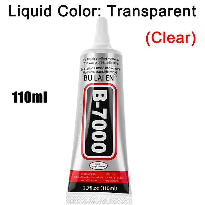 B-7000 T-7000 Clear & Black Glue 15/50/110ml, Fast Drying Waterproof Resin Adhesive for Phone Screen Repair, Jewelry Craft.