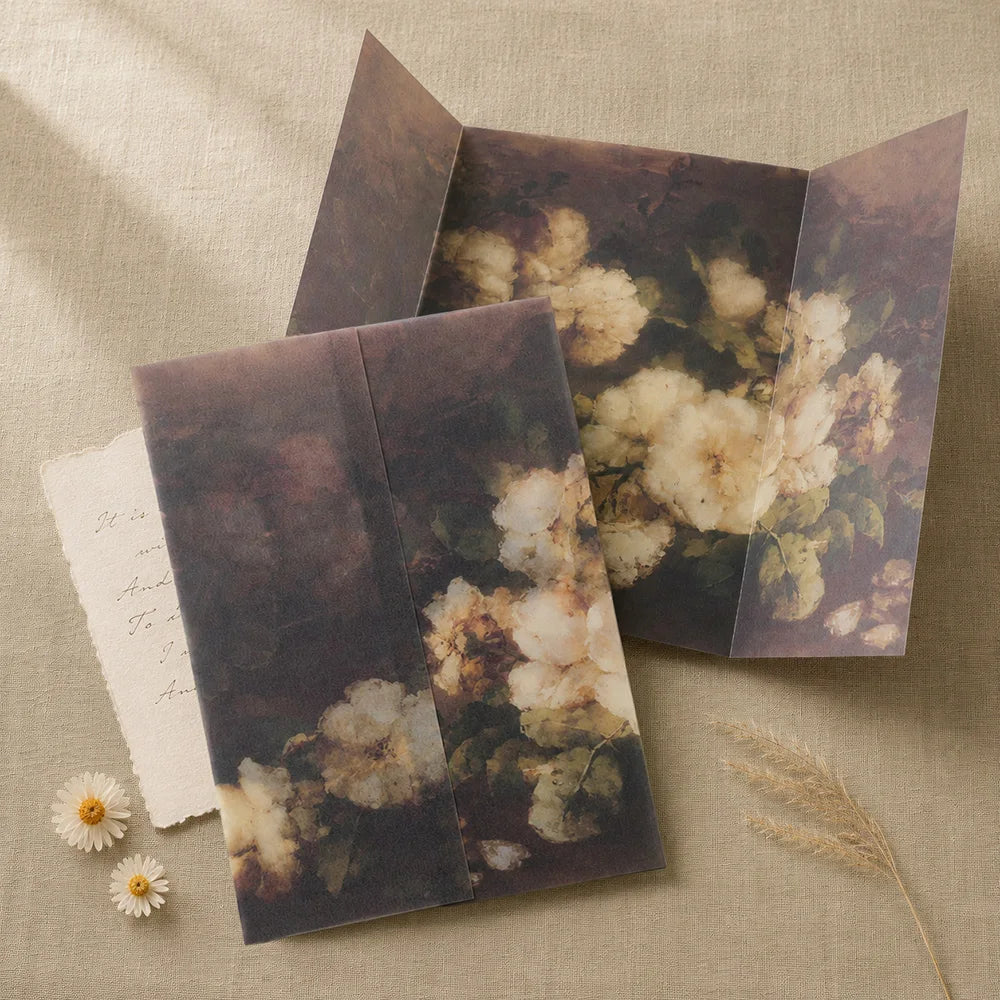 20/50pcs Pre Folded Vellum Jackets for Wedding Invitation Card, for Wedding Invitation Packages,Baby Showers,Birthday Invitation