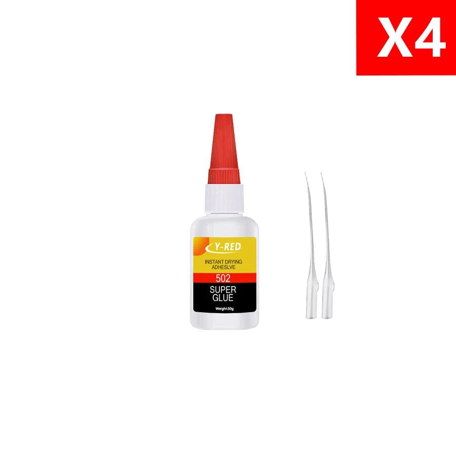 502 Super Strong Quick-Drying Adhesive, Strong Bond Liquid Glue 30-50g for Leather, Rubber, Wood, Metal, Plastic & Toys