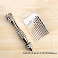 Hand Drill Set - Manual Pin Vise with 10 Mini Drill Bits 0.8 - 3 mm for  Jewelry MakingResin, Hobby Projects Push Hand Drill