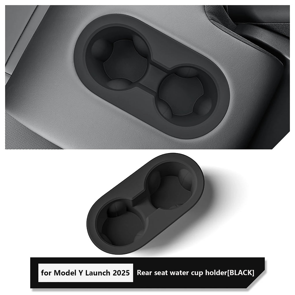 for Tesla Model Y Juniper/Launch 2025 Car Cup Holder The Second Row Water Cup Holder Drinks Storage Case Interior Accessories