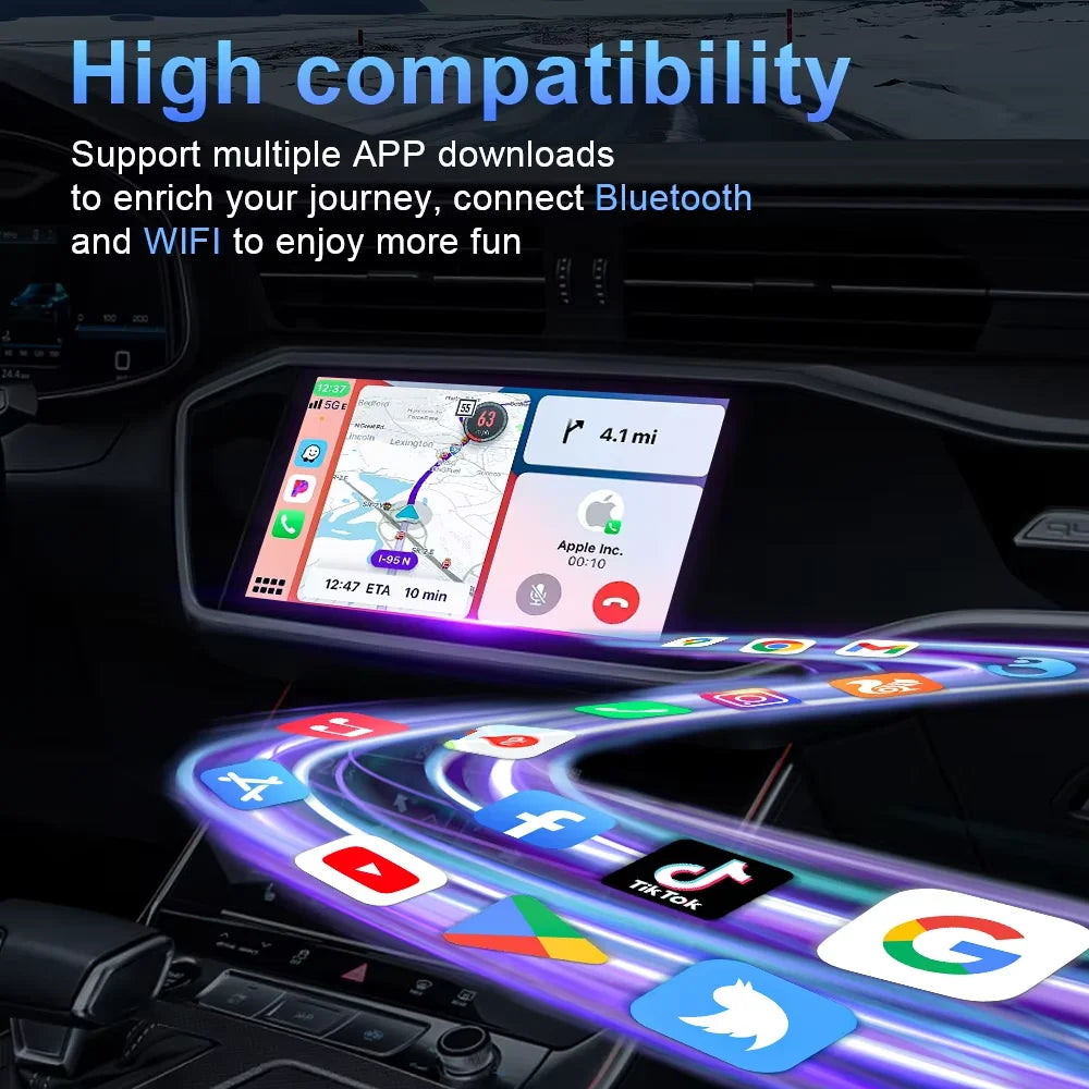 2in1 Wireless CarPlay Dongle Wireless Android Auto Adapter AI Smart Box Car Intelligent Systems For Car With Wired CarPlay