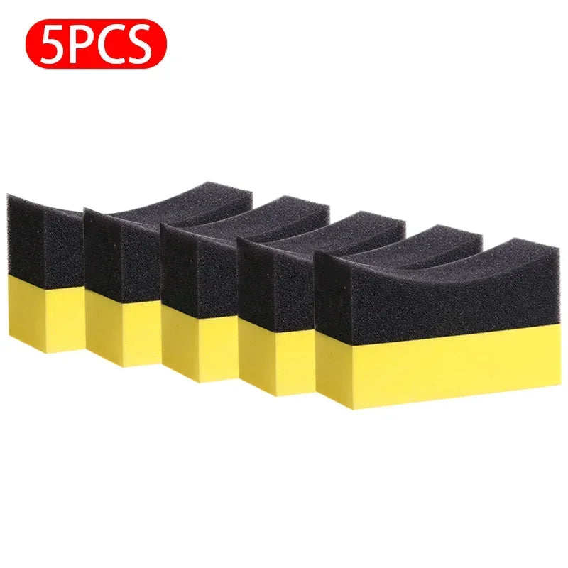 5-10Pc Car Tire Wax Polishing Sponge Brush Paint Surface and Interior Corner Cleaning Sponge Waxing and Polishing Care Sponge