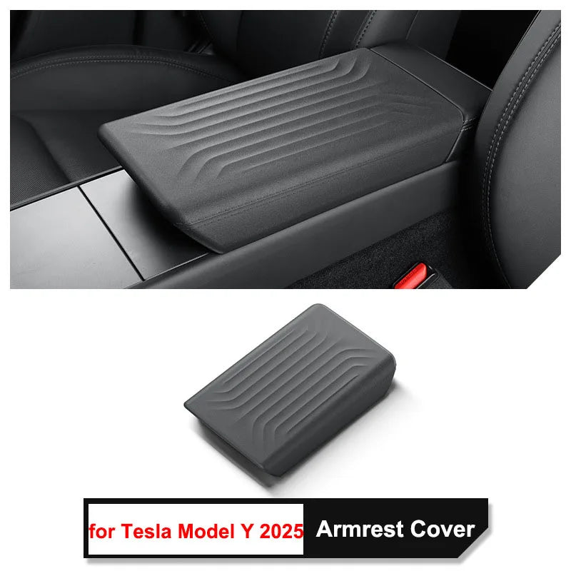 for New Tesla Model Y Juniper 2025 Interior Accessories Center Console Cup Holder Glasses Tray Armrest Box Protect Cover MY 2026