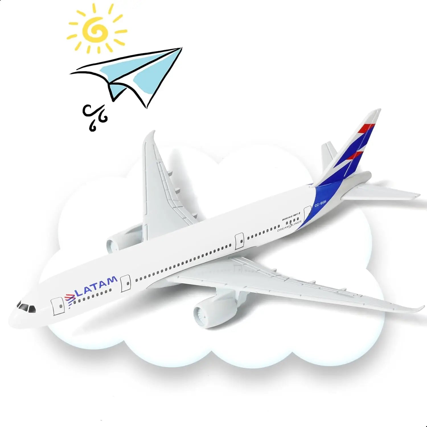 16cm 1/400 Scale Toy Airplane Model Latam B787 Metal Diecast Model plane Kit with Stand for Collections and Displays or Boy Gift