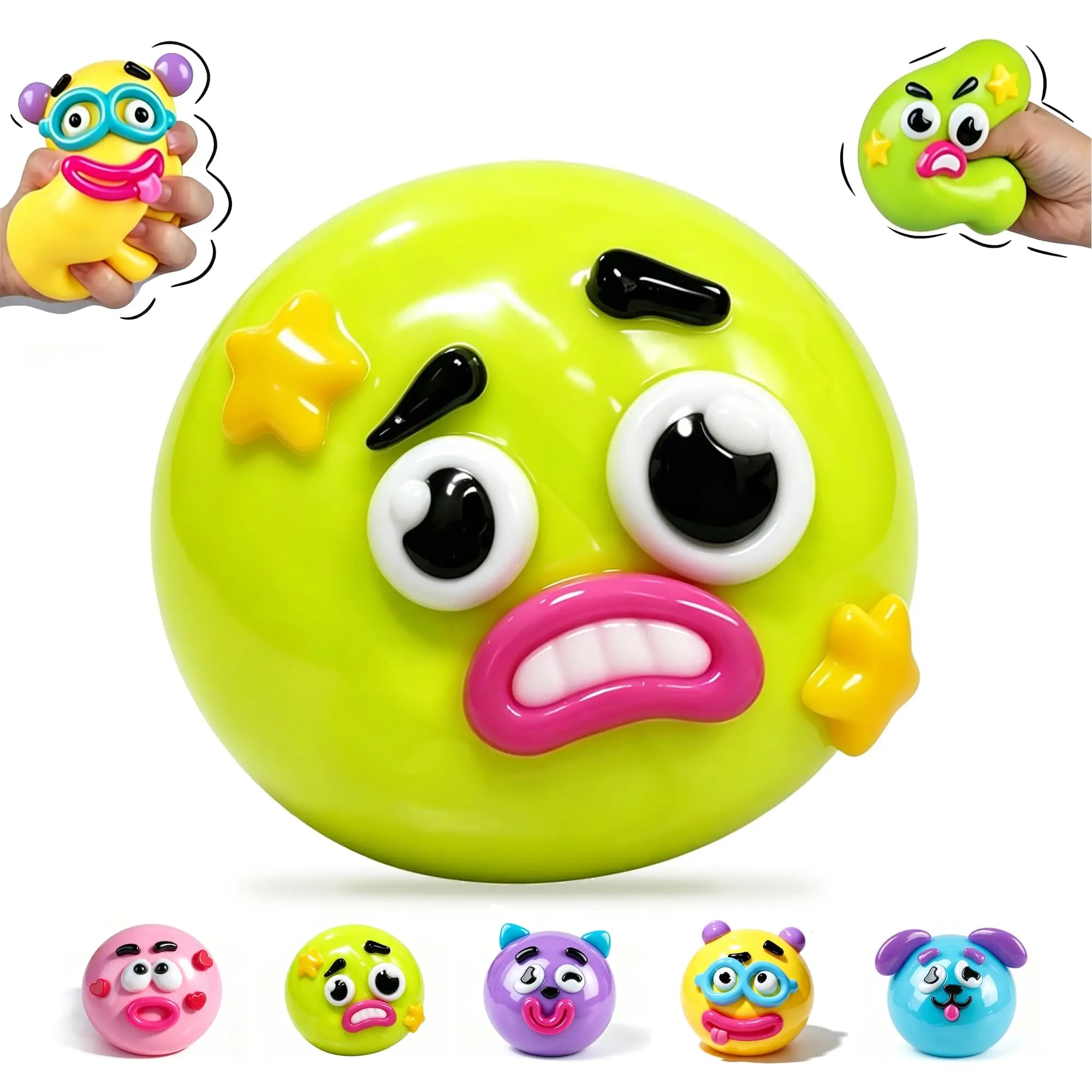 2026 New Dog Face Swap Squishy Toy, Soft Slow Rise Squeeze Toy, Moldable Stress Relief Sensory Toy for Anxiety Relief