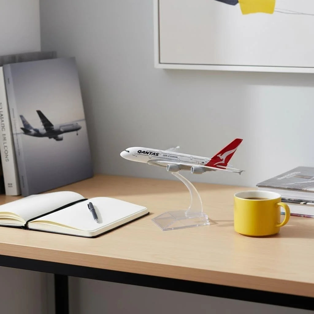 16cm Qantas A380 Model airplanes Diecast Metal 1/400 Scale Planes Souvenir Hobby Collection Toys for boy	gift