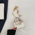 Portable Mini Small Square Bag Hand-held One-shoulder Shoulder Bag Chain Strap Wallet Keychain Women