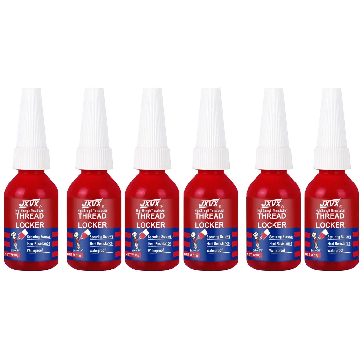 Blue and Red Threadlocker Screw Glue, Fast Curing Thread Fixing Agent, Anaerobic Adhesive, Corrosion Resistant, Anti-Loosening,
