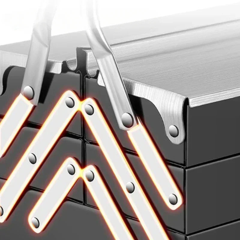 Car Mechanic Tools Organizer Box Electrician Storage Parts Tool Boxes Drawers Multifunctional Case Accessories Metal Briefcase