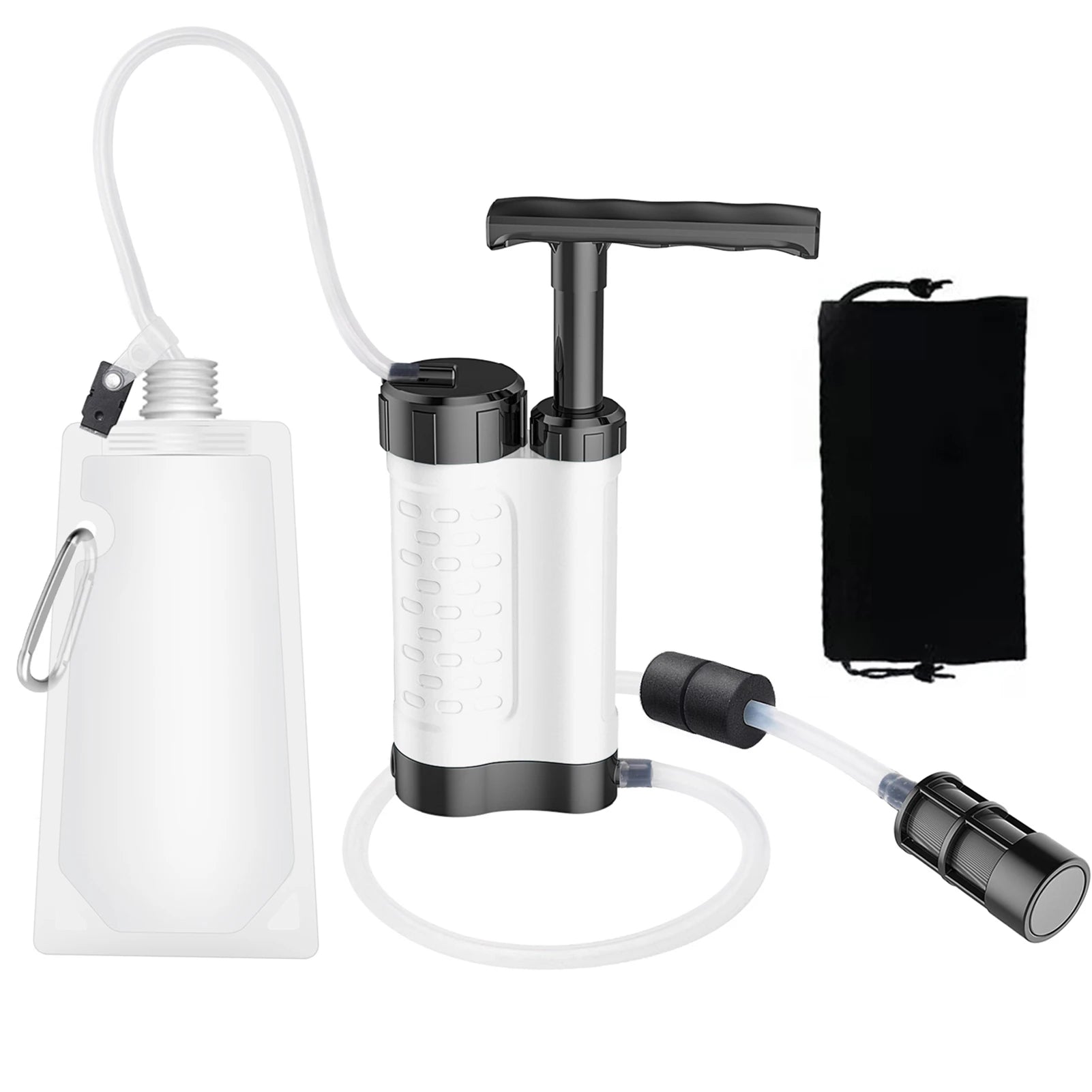 Portable Outdoor Emergency Survival Gear Water Purifier Pump Water Filtration System with 0.01 Micron Water Filter for Emergency