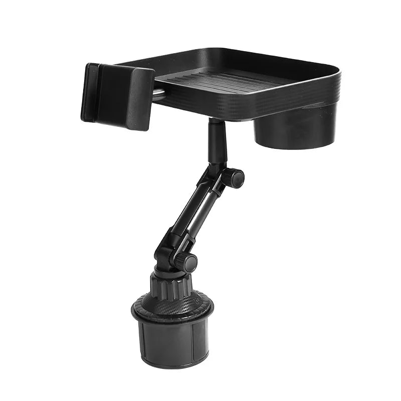 Adjustable Car Cup Holder Tray 360 Degree Rotatable Car Table For Phone Slot Food Organized Drink Holder In Car Accesories