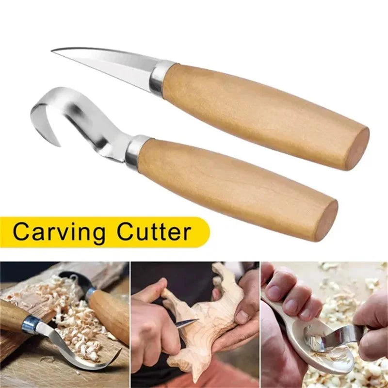 Wood Carving Tools Woodcarving Knife Chisel Woodworking Hand Tool DIY Spoon Carving Knife Woodcarving Tools Carving Knife