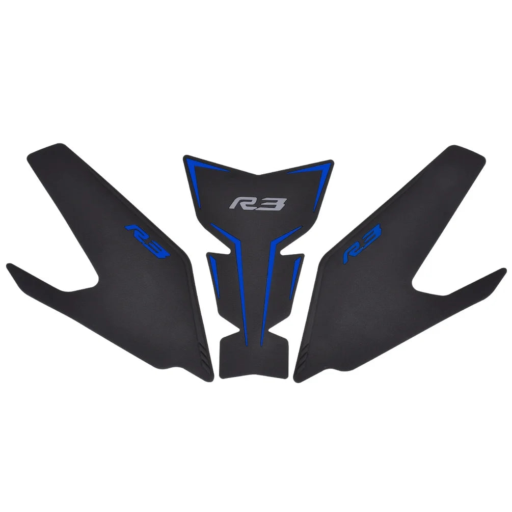 For YAMAHA YZF R3 YZF-R3 2019-2025 2023 Tank Pad Motorcycle Side Grips Gas Fuel Oil Kit Knee Stickers Decals Protector Sticker