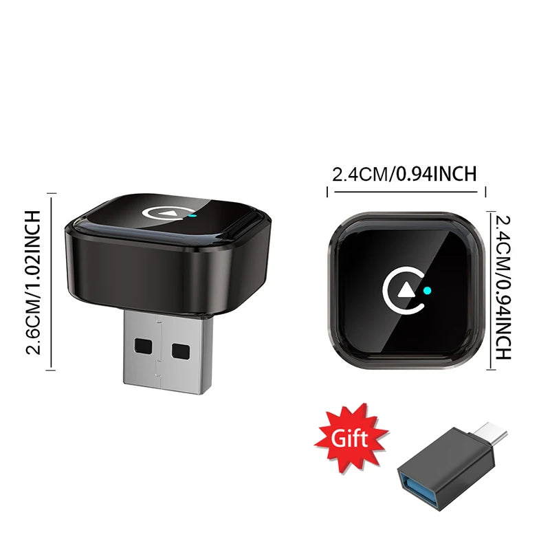 Smart Box Wireless CarPlay & Android Auto Adapter Plug & Play, USB/type-c 5GHz WiFi Low Latency, iOS 10+ Compatibility 99% car