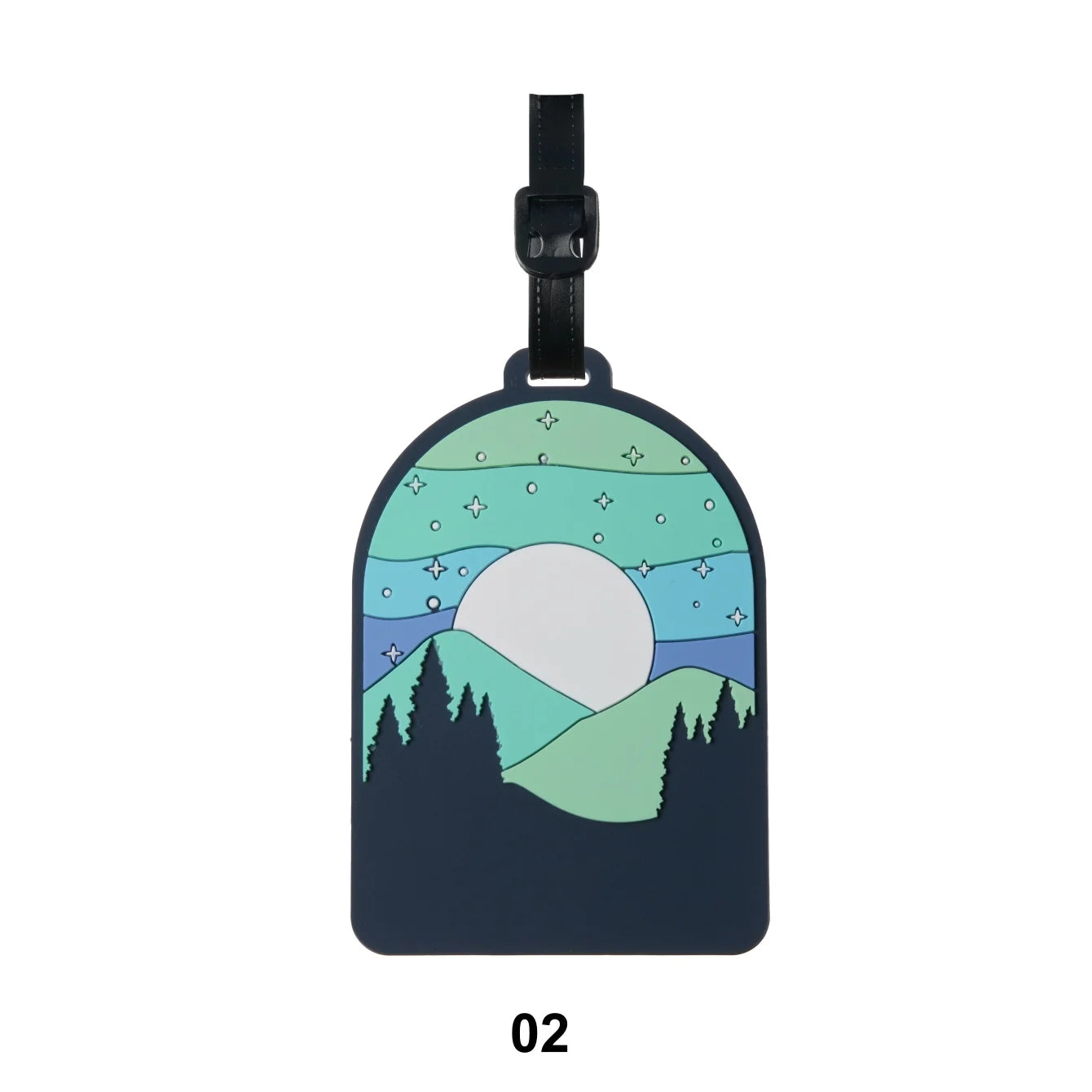 Luggage Tag for Suitcases,Mountain and Tree Sunset Landscape Baggage Tags Identifiers for Travel,Privacy Protection Travel Bag