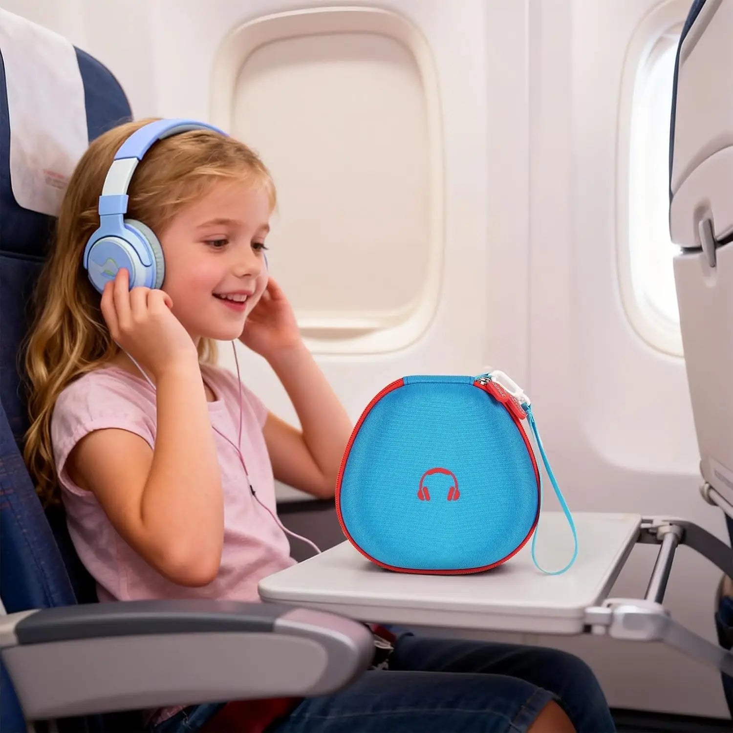 Kids Headphones Case for iClever/for EarFun/for JoySpark/for QearFun/for Candy Bila/for IMYB Foldable Wired Headphones, Earphone