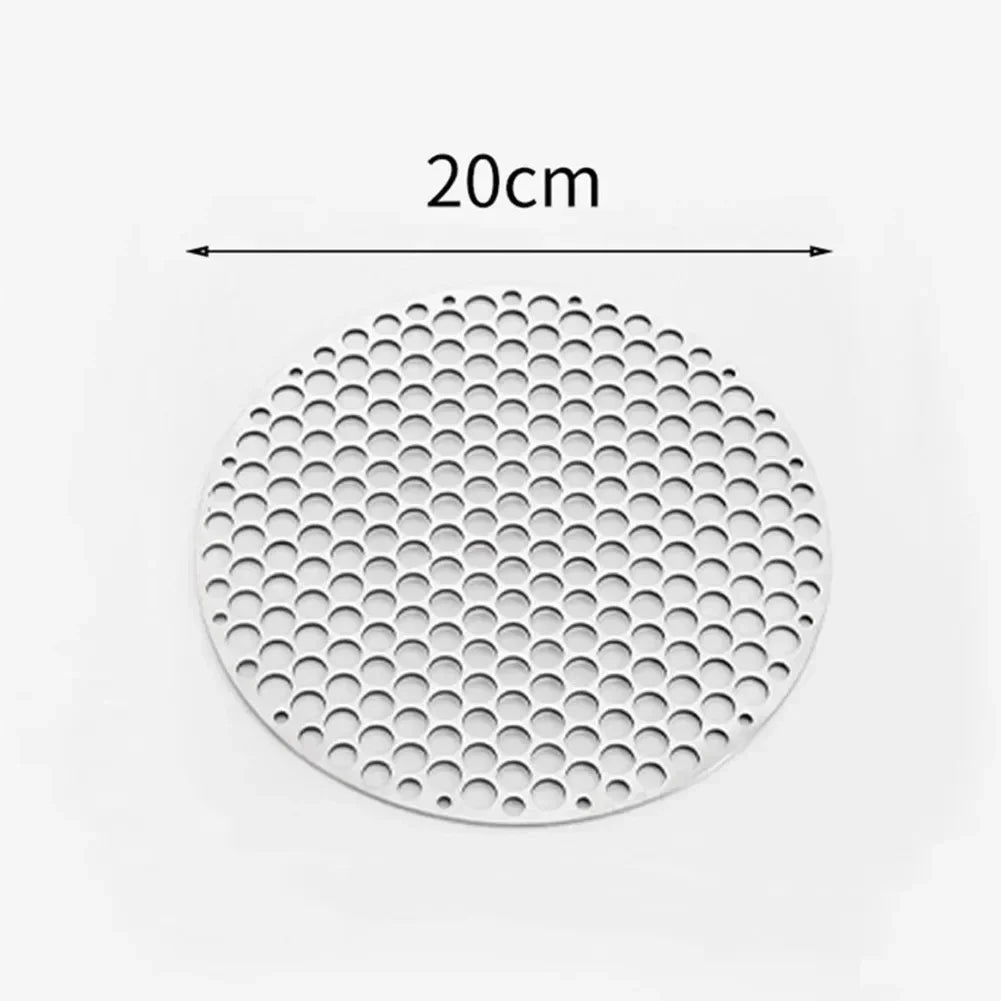 Stainless Steel Barbecue Net Round Metal BBQ Mesh Grate Grid Camping Picnic Food Rack BBQ Grill Kitchen Tool Accessories 18-30cm