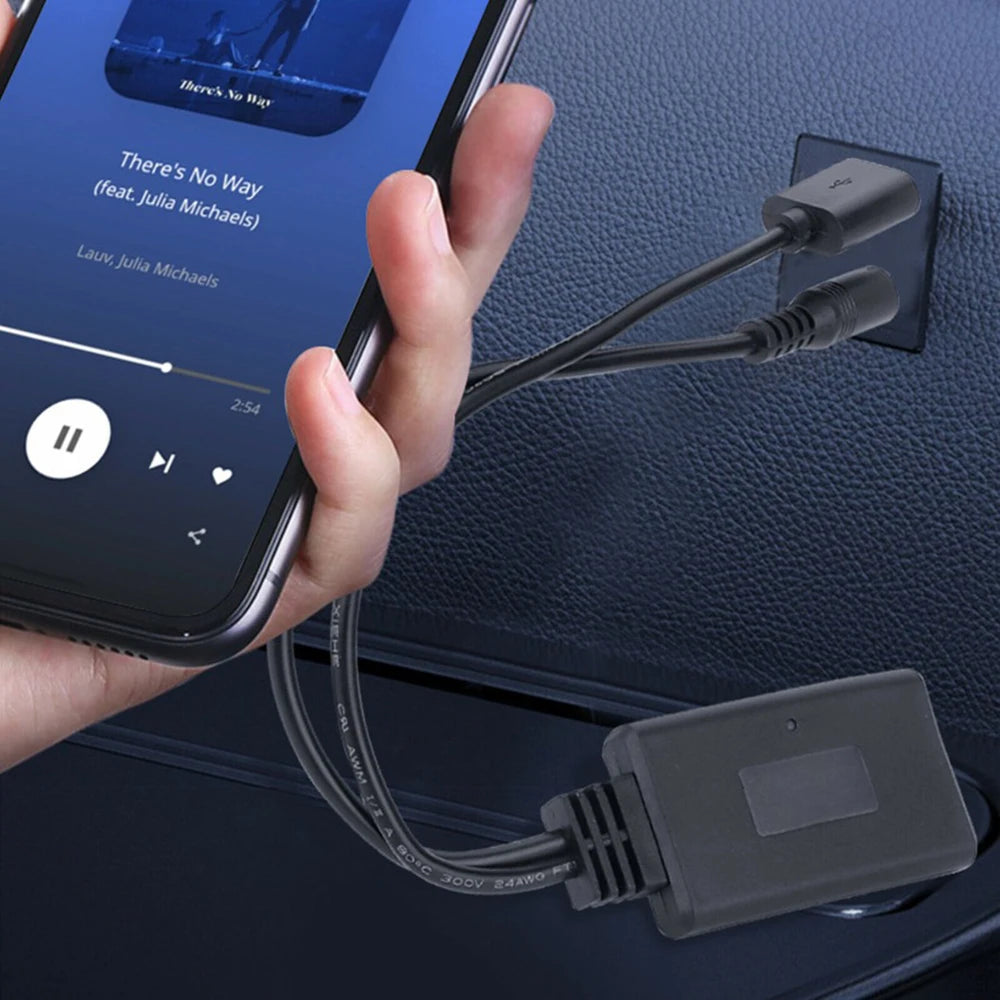 Universal Car Wireless Bluetooth Compatible Receiver USB 3.5Mm Auxiliary Media Bluetooth 5.0 Music Player Audio Cable Adapter