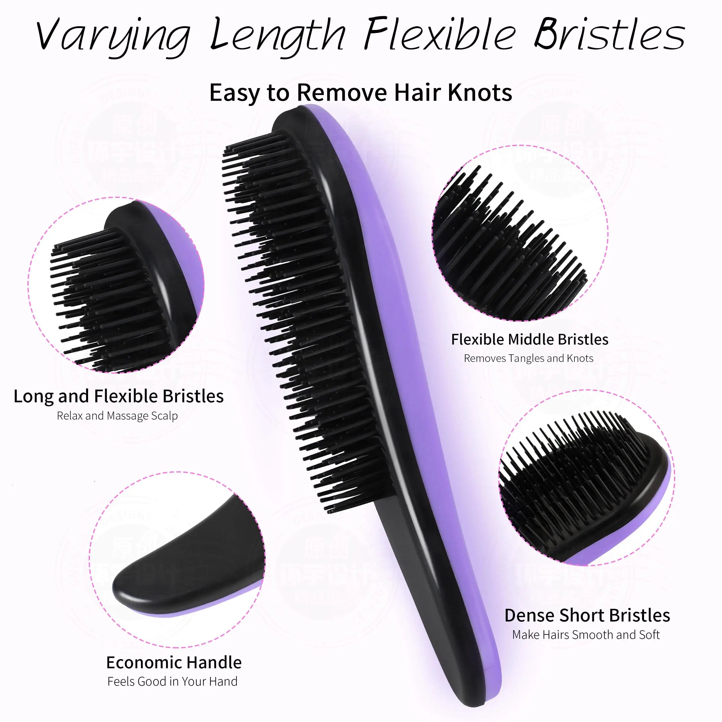 Magic Hairbrush Anti-Tangling Curly Hair Comb Scalp Massage Anti-static Grooming Smooth Soft Brush Wig Salon Hair Styling Tools