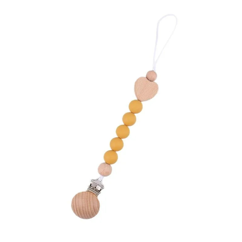 Beechwood  Pacifier Clip Baby Soothing Silicone Teether Pacifier Holder Anti-Drop Chain
