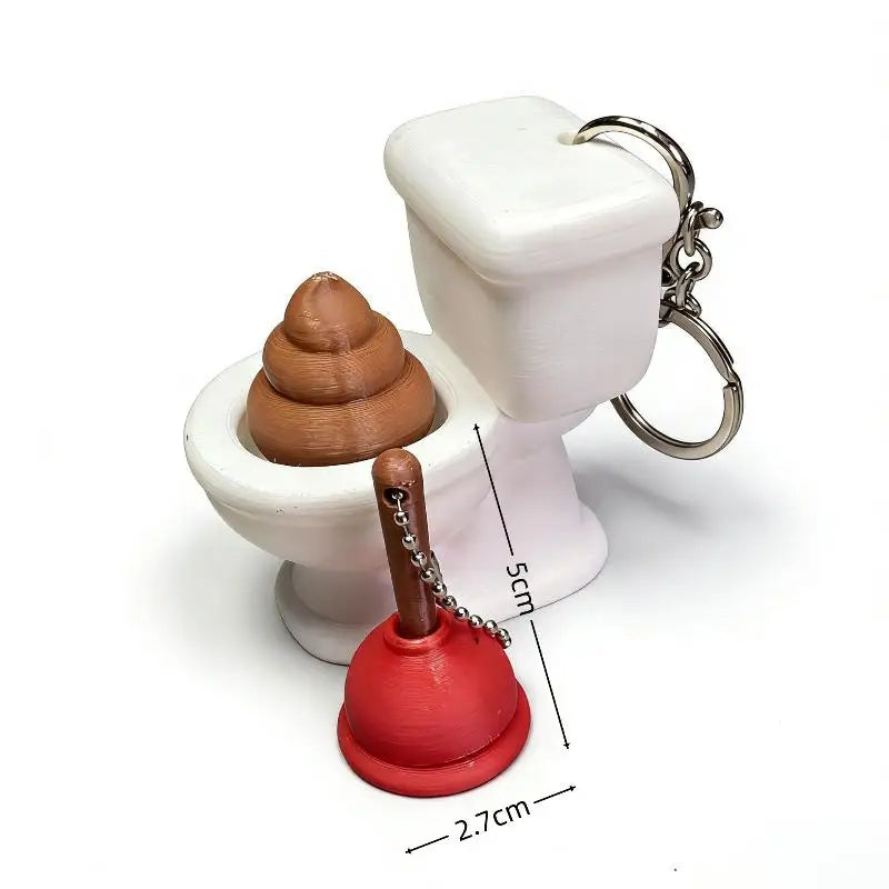 [CL]1/2Pcs Calming Keychain Keys Finger Button Party Gift Toilet Poop Hanging Fingertip Clicker Anti-stress Decompression Toys
