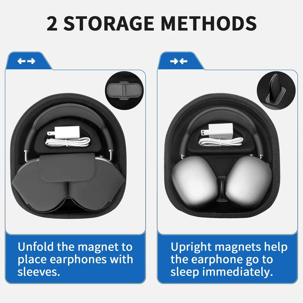 Suitable for Apple AirPods Max headphones, automatic sleep and storage bag, portable headphone protective cover