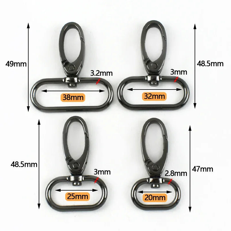 5/10Pcs 20-38mm Metal Hook Buckle for Bag Strap Swivel Lobster Clasp Dog Collar Carabiner Clip KeyChain Fastener Accessories