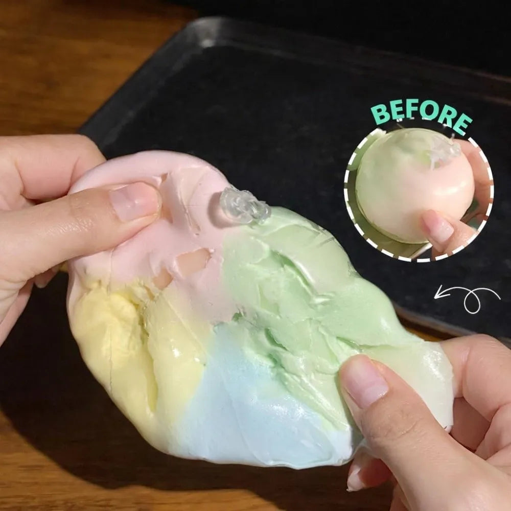 Green Grape Design Wax Cracking Squeeze Toy Crispy Feel Crackable Texture Crispy Stress Balls Soft TPR Handmade Craft