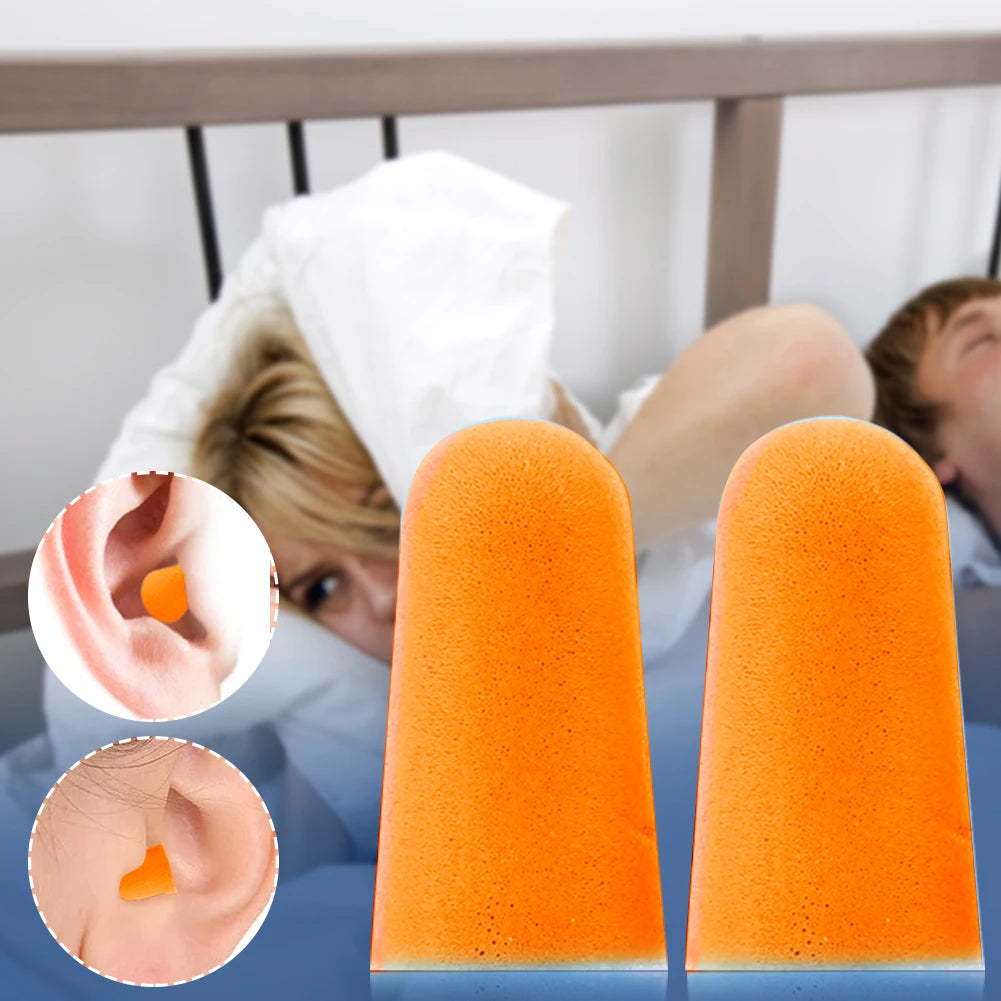 1 Pair Ear Protection Plugs Noise Reduction Sound Insulation Earplug with Storage Box Flexible Earplugs Reusable