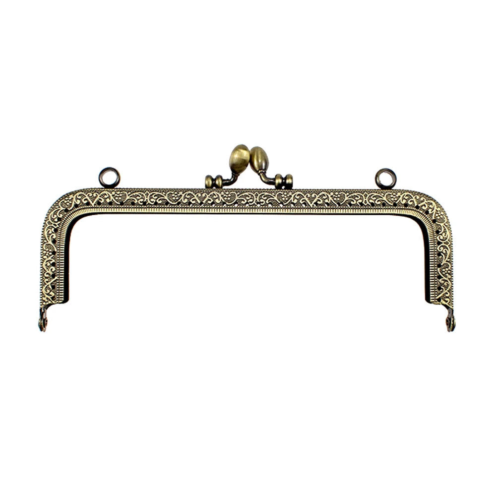 5Pcs 8.5/10.5/12.5/15/18CM Rectangle Metal Flower Buds Kiss Clasp Lock For Purse Replacement Clutch Bag DIY Accessories