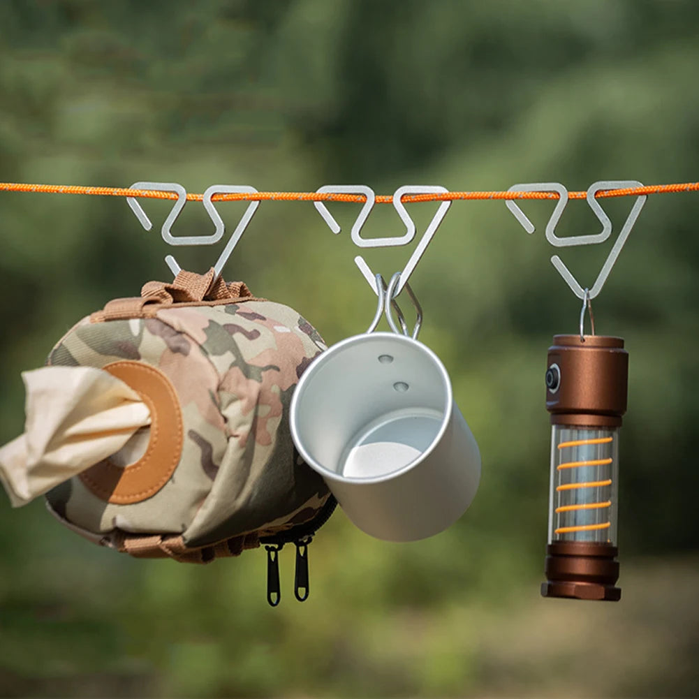 1Pc Outdoor Stainless Steel Hooks Are Not Easy To Slide Ultra Light Multifunctional Lightweight Camping Accessories and Tools
