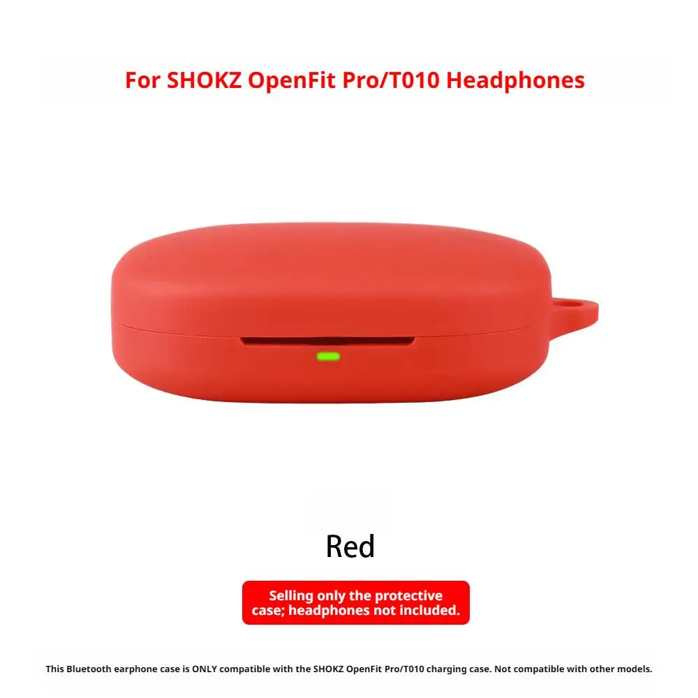 Protective Case for SHOKZ OpenFit Pro T010 Soft Silicone Shockproof Cover with Hook Anti-Fingerprint Dustproof Headphone Shell