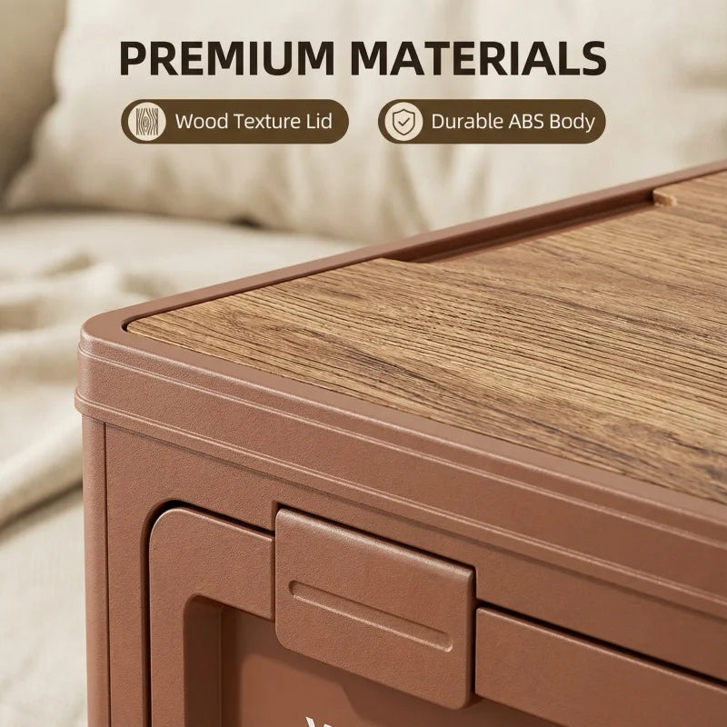 Outdoor Storage Box Camping Folding Box Camping Organizer Car Trunk Wooden Lid Industrial Air Storage Box Home Storage