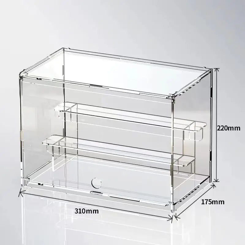 Orange Transparent Acrylic Storage Boxes, Transparent Ladder Display Cases Toys, Car Models, Souvenirs Storage Display Cabinet