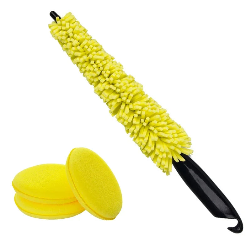 Vehicle Cleaning Brush Plastic Handle  Wheel Rim Tire Washing Tools Car Detailing Brush Set Car Rim Scrubber Cleaner Duster