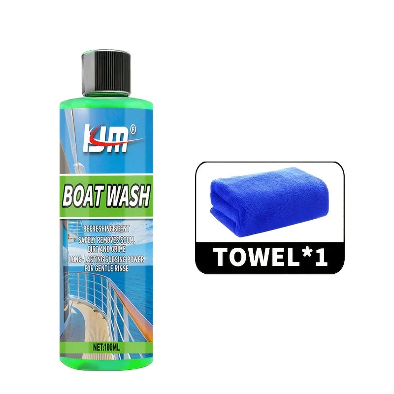 100 ml Marine Cleaning and Waxing Agent - 1:100 Ratio, Fast-Acting Formula, Easy to Clean, Long-Lasting Protection