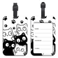 Anti-Lost Listing Plastics Baggage Tag Artistic Suitcase Backpack Hang Rope ID Card Holder Cute Cats Badge Holder