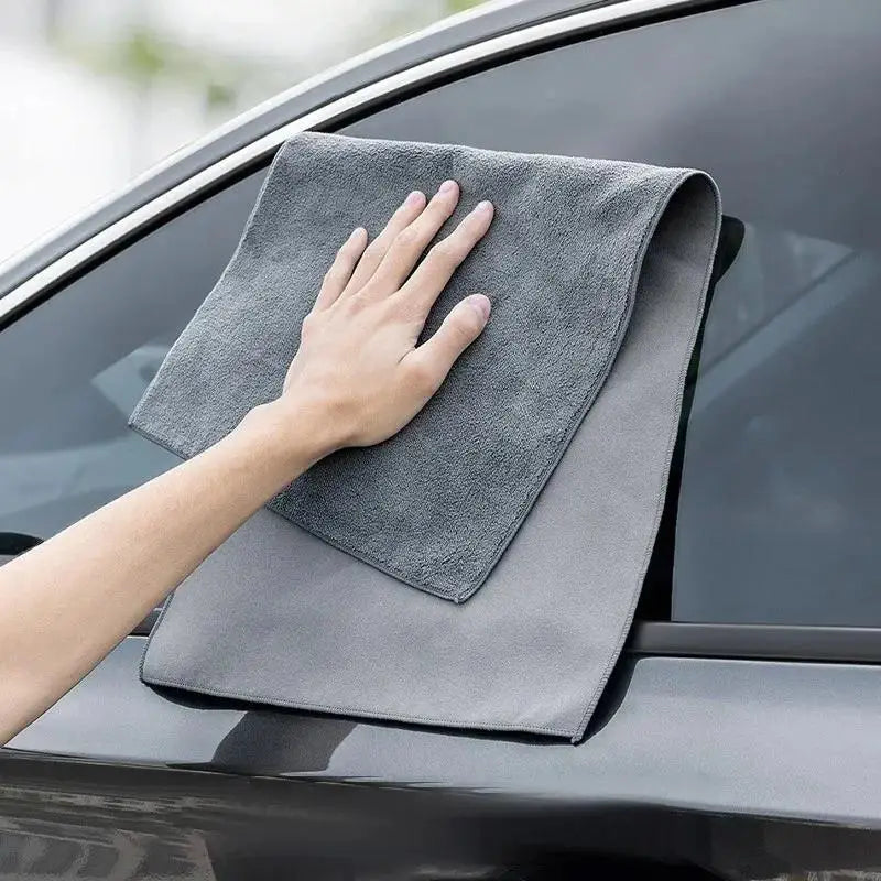 1pcs Suede Car Cleaning Towel Thickened Absorbent Lint-free Double-sided Glass Wiping Cloth for Auto Home Cleaning