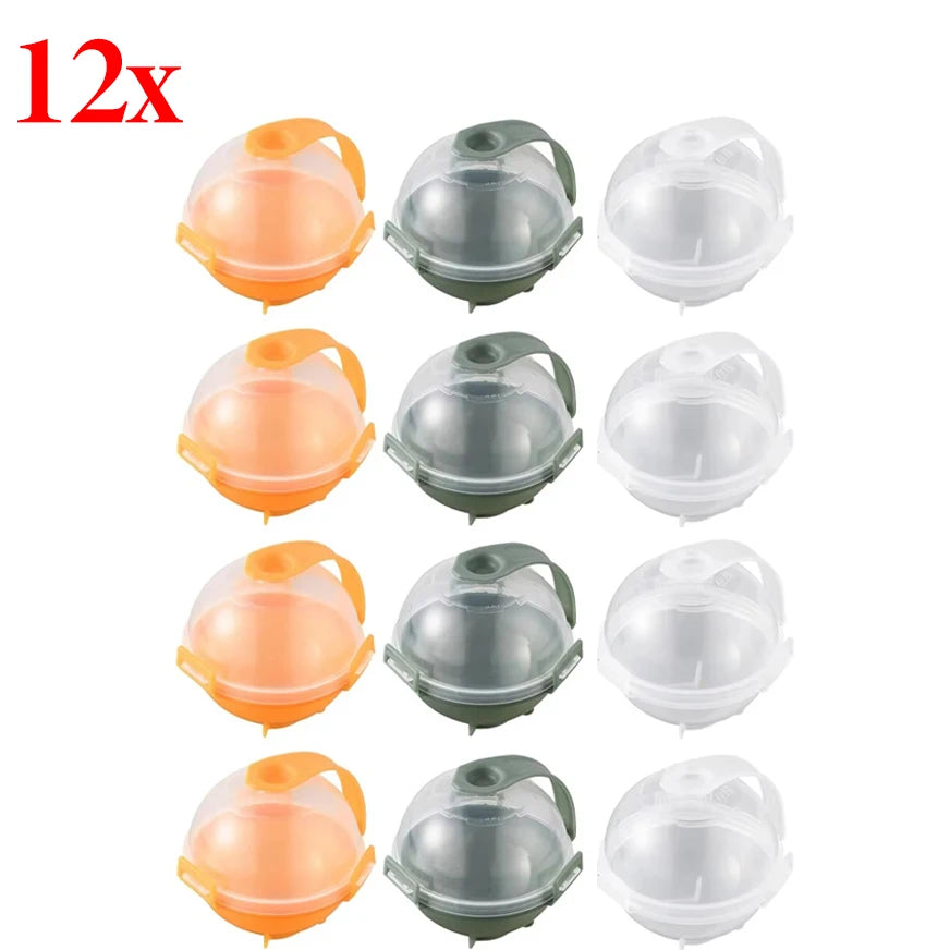 1/12x Round Ice Makers Ice Ball Mold Reusable Plastic Refrigerator Spherical DIY Moulds Kitchen Tools Quick Freezing Hockey Mold